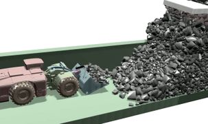 Computational Exploration of Machines and Robots handling Granular Matter