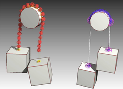 A lumped element chain vs a massless cable